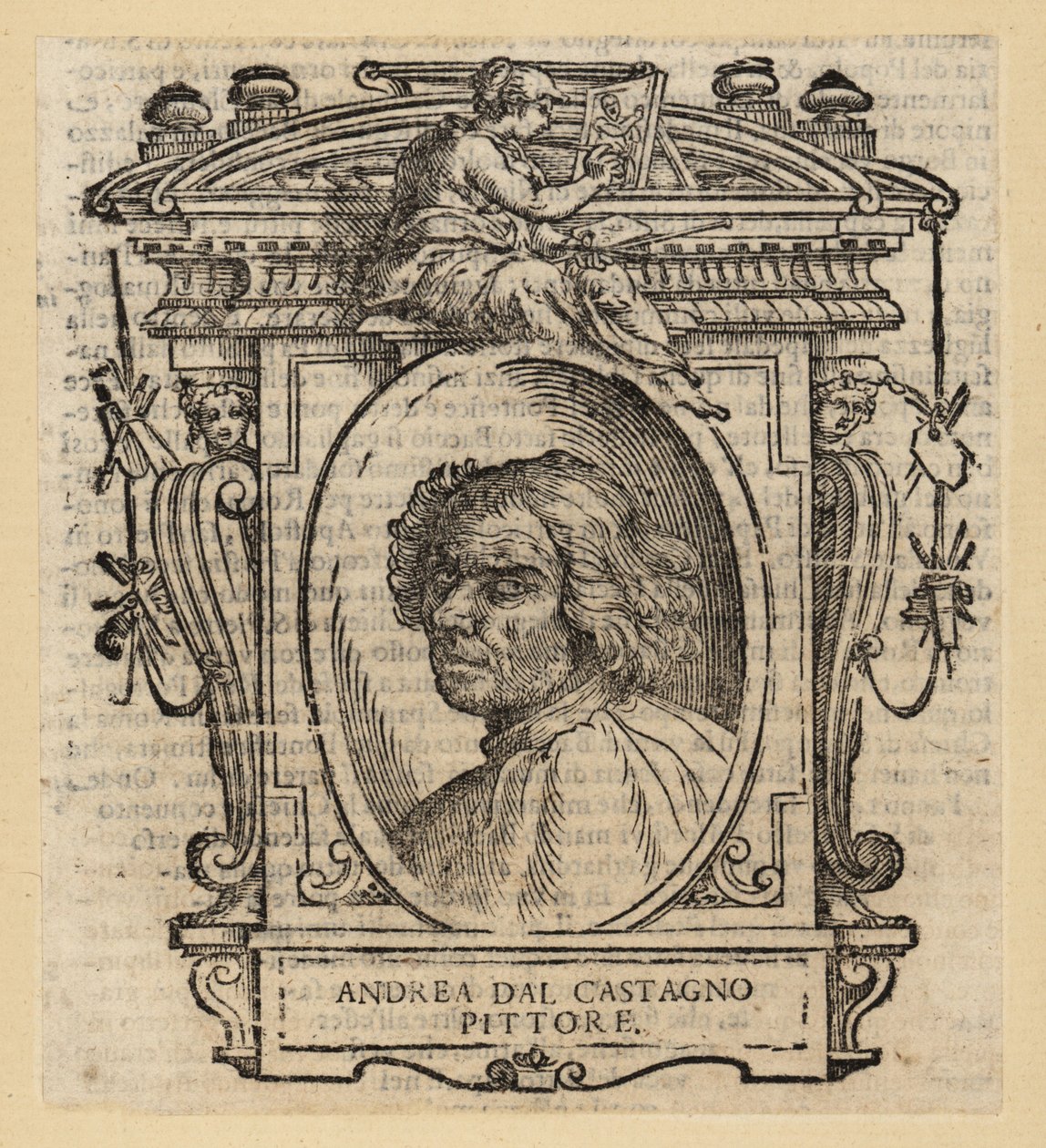 Andrea dal Castagno, firenzei olasz festő portréja, 1419-1457 körül alkotó: Italian School