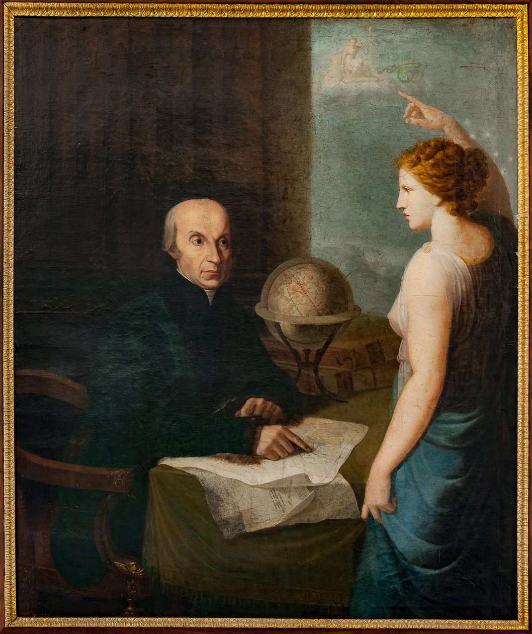 Giuseppe Piazzi csillagász portréja, a "Giuseppe Piazzi" csillagvizsgáló, a Pisana-torony alkotó: Italian School