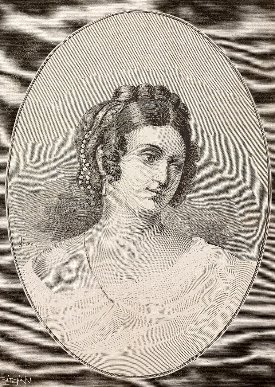 Costanza Monti (1792-1840) olasz költő portréja, Centenari metszete a L