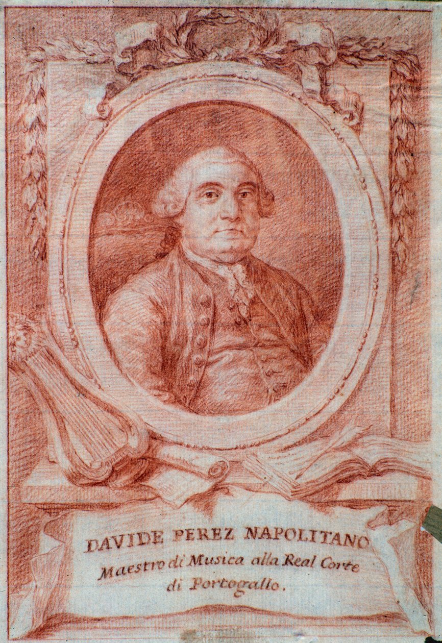 Davide Perez (1710-1778) olasz zeneszerző portréja. alkotó: Italian School