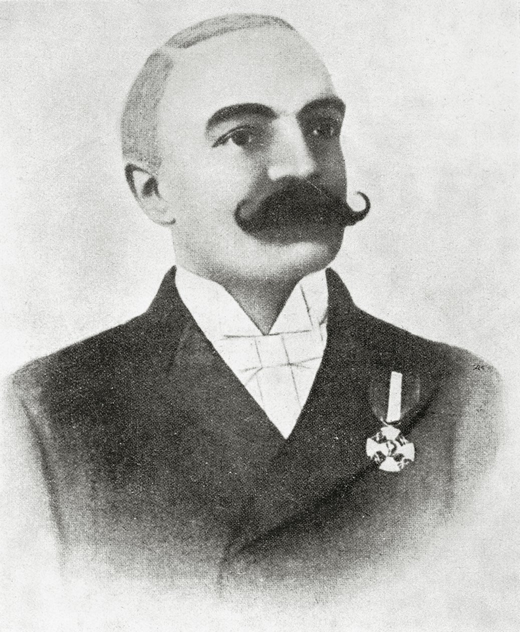 Emilio Salgari portréja (litho) alkotó: Italian School