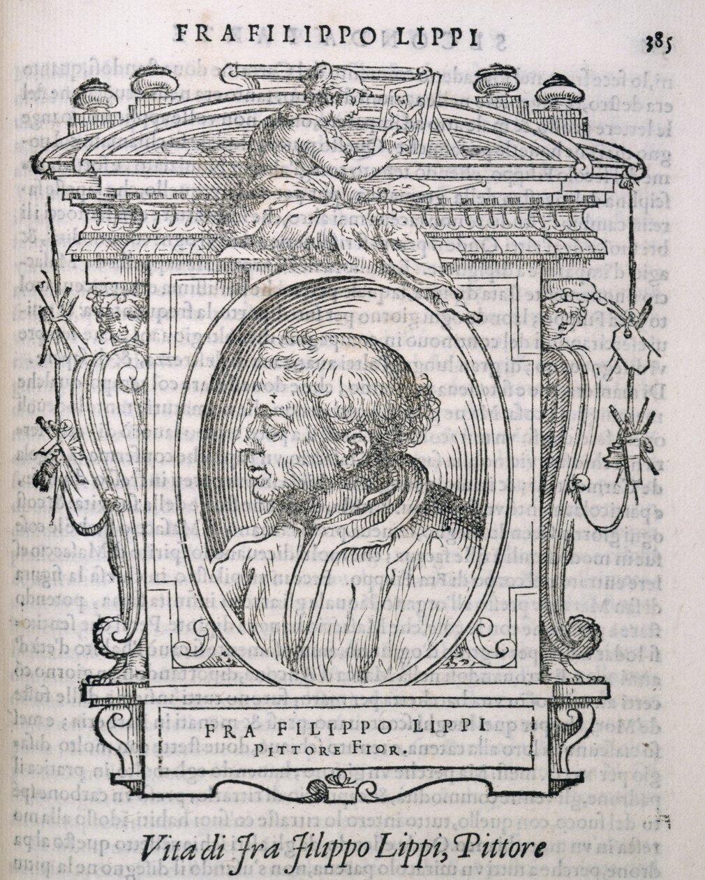 Fra Filippo Lippi (kb.1406-69) portréja a Vasaris Lifes of the Artists című művéből, először 1550-ben jelent meg alkotó: Italian School