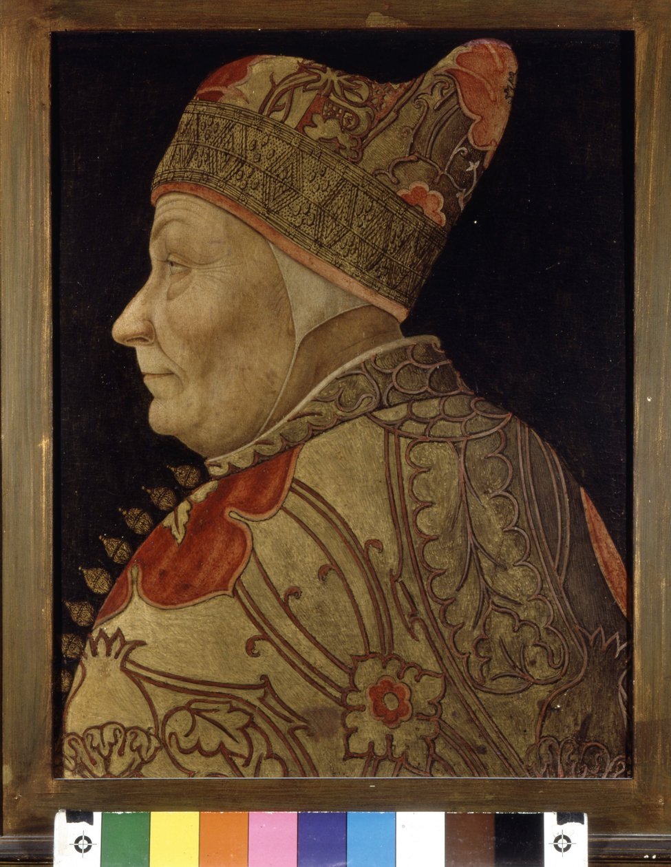 Francesco Foscari (1373 - 1457), velencei dózse portréja. Festészet fára. SD. Velencei Correr Múzeum alkotó: Italian School