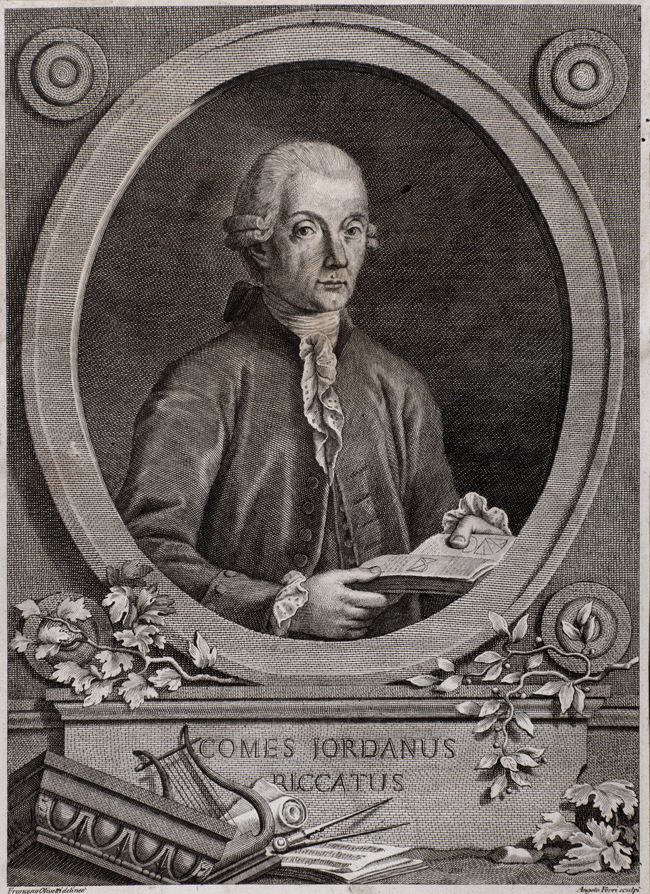 Giordano (Jordan) Riccati (1709-1790) fizikus, matematikus és zeneteoretikus portréja alkotó: Italian School