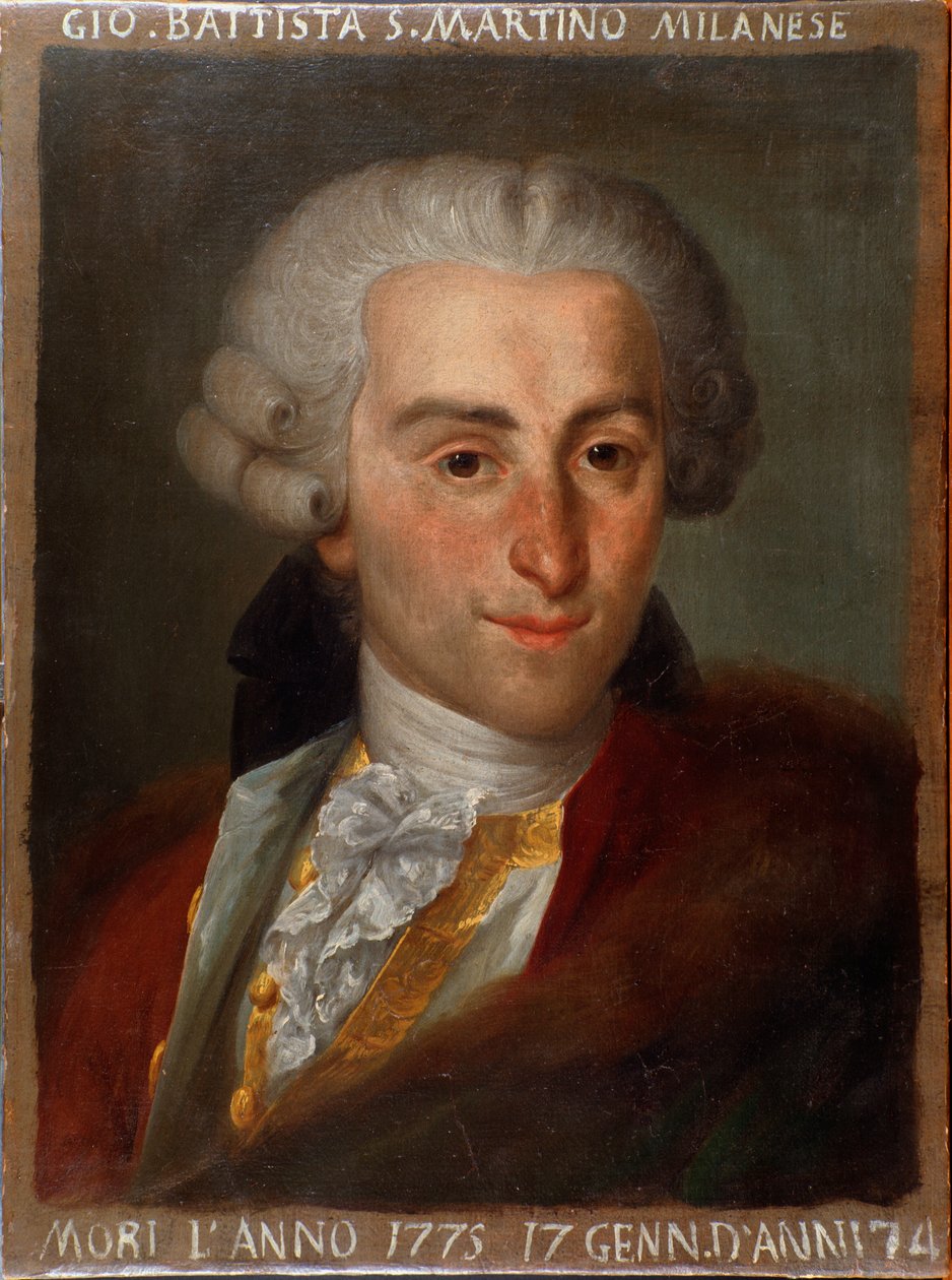 Giovanni Battista Sammartini (1700-1775) olasz zeneszerző portréja. alkotó: Italian School