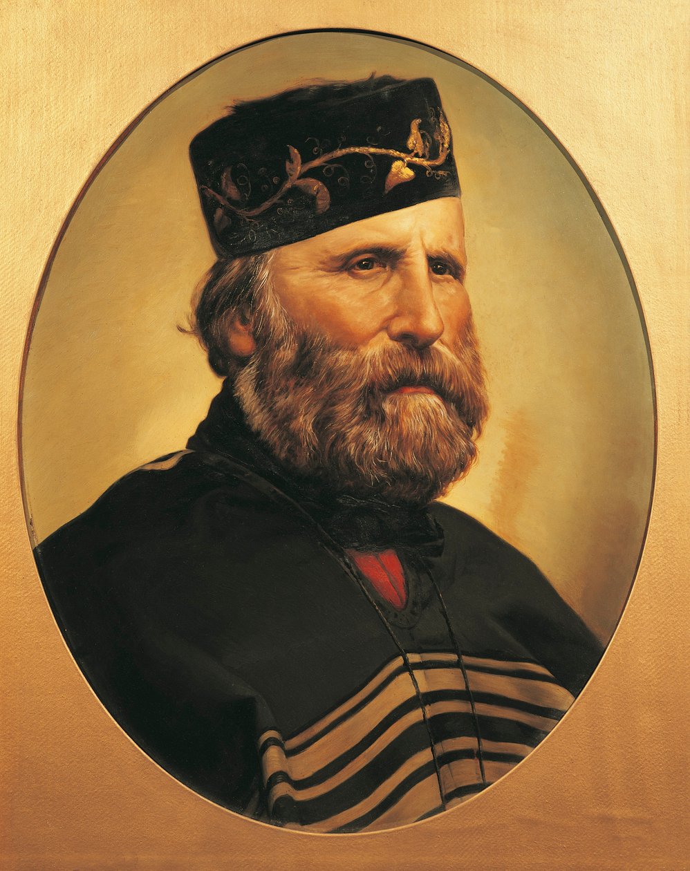 Portrait of Giuseppe Garibaldi, c.1897 (oil on cardboard) alkotó: Italian School