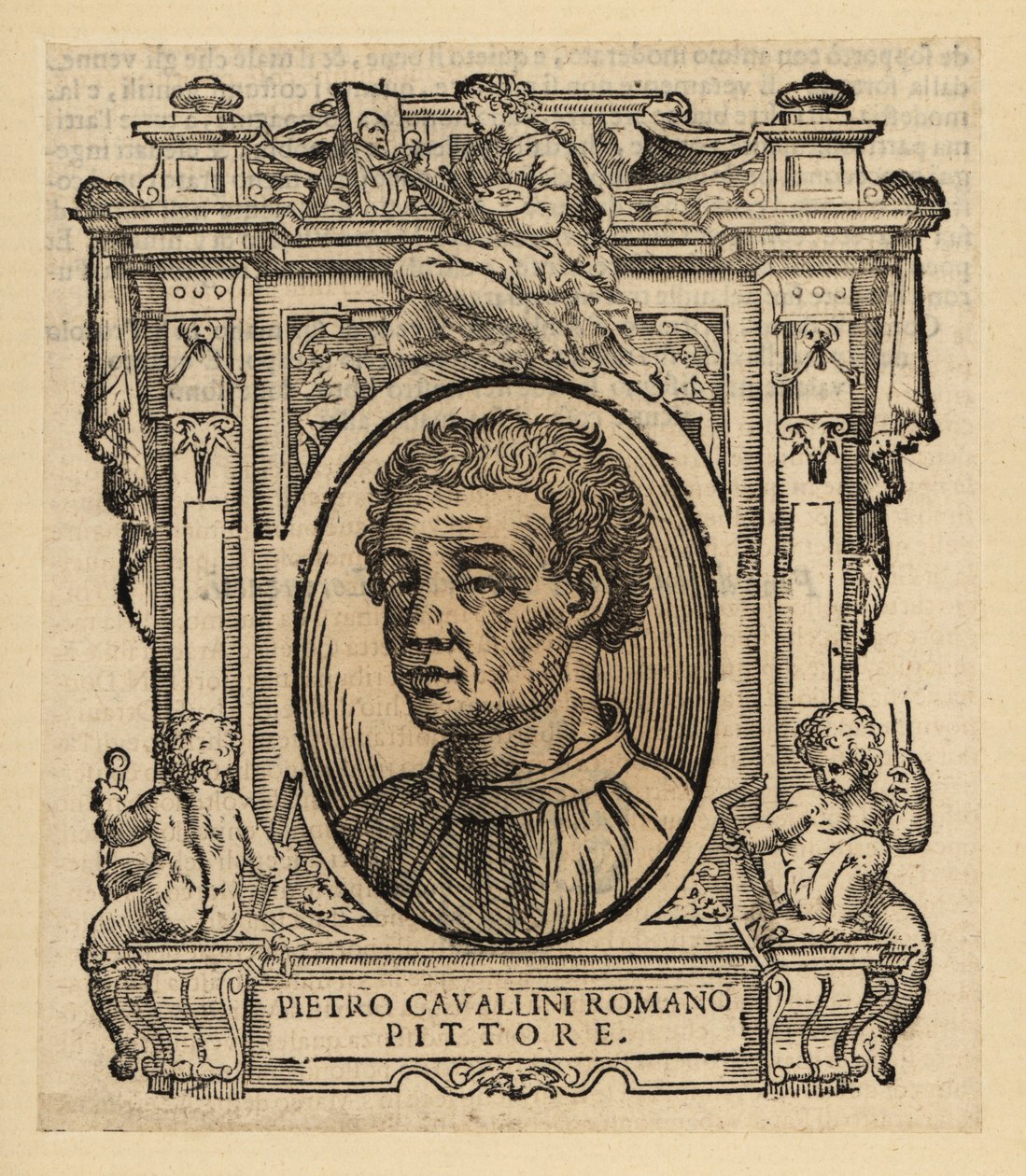 Pietro Cavallini, a késő középkori olasz festő és mozaiktervező portréja alkotó: Italian School