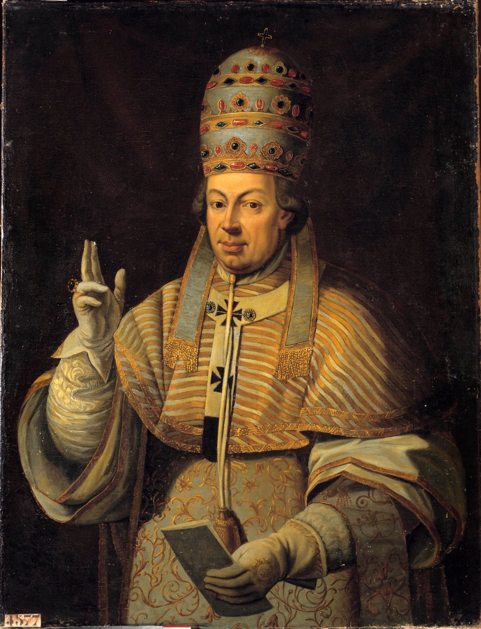 Pius pápa (Pio vagy Pius) portréja (1717-1799). Névtelen olasz festmény alkotó: Italian School