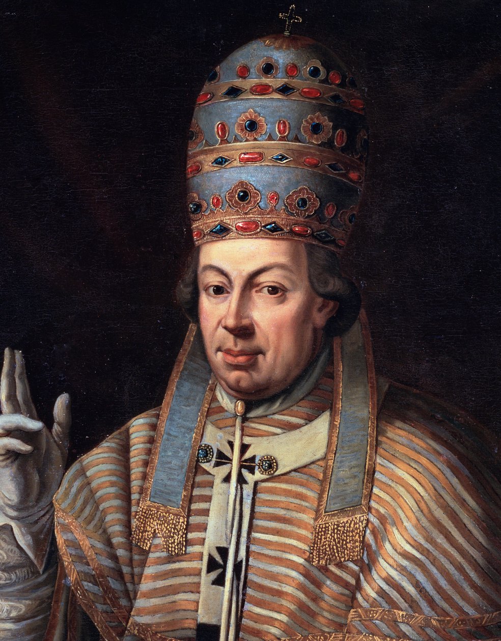 Pius pápa portréja, részlet (olaj, vászon alkotó: Italian School
