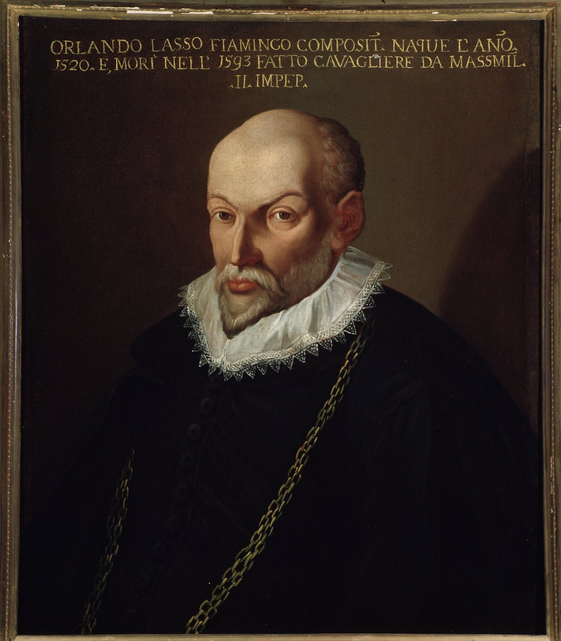 Roland de Lassus (1532-1594) flamand zeneszerző portréja alkotó: Italian School