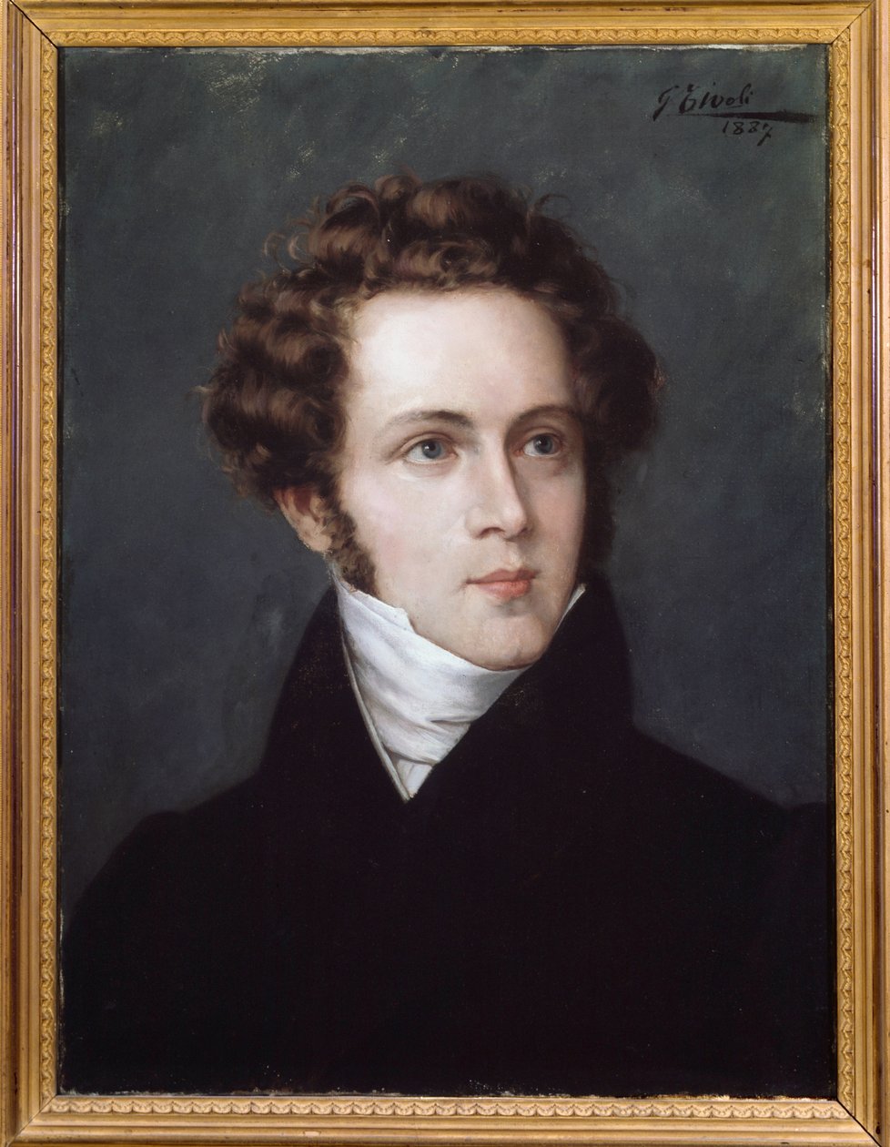 Vincenzo Bellini (1801-1835) olasz zeneszerző portréja alkotó: Italian School
