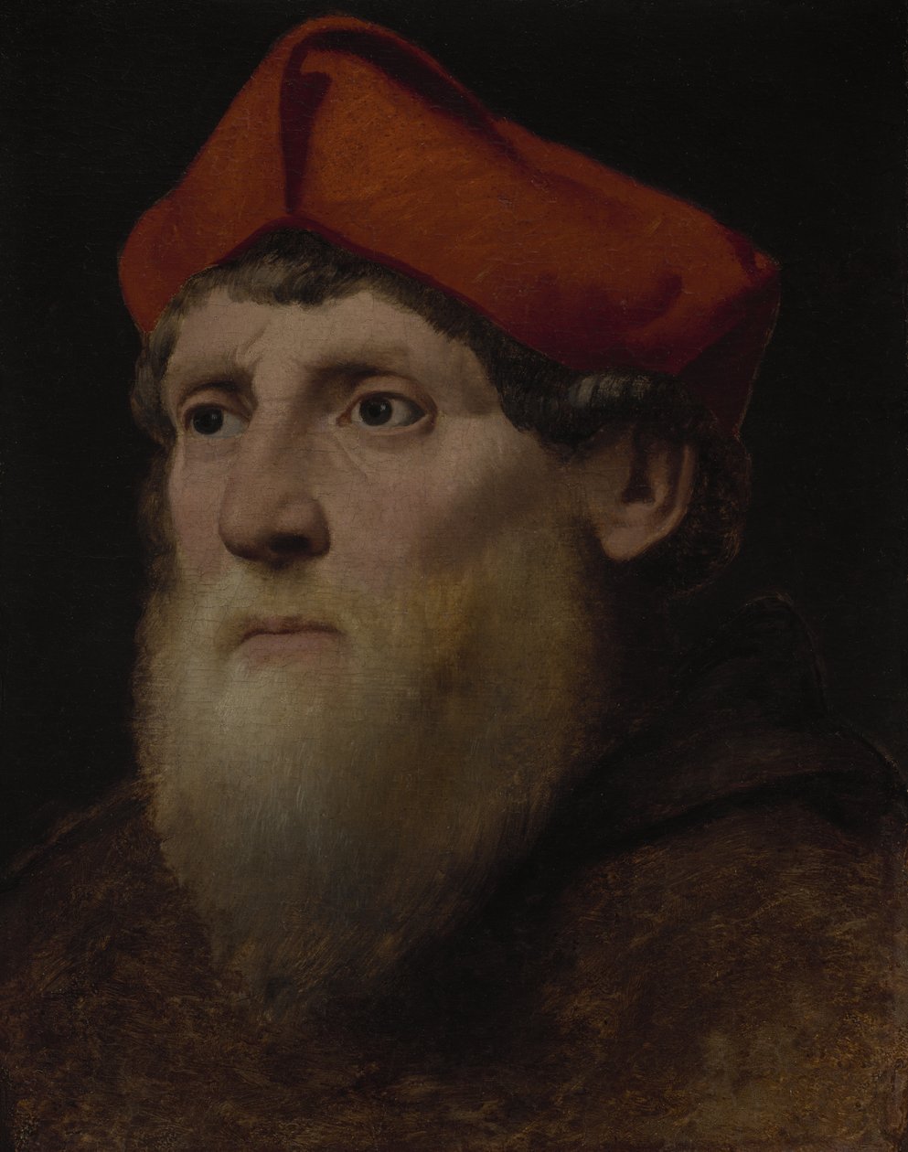 Egy szakállas prelátus portréja, 1520-40 körül alkotó: Italian School