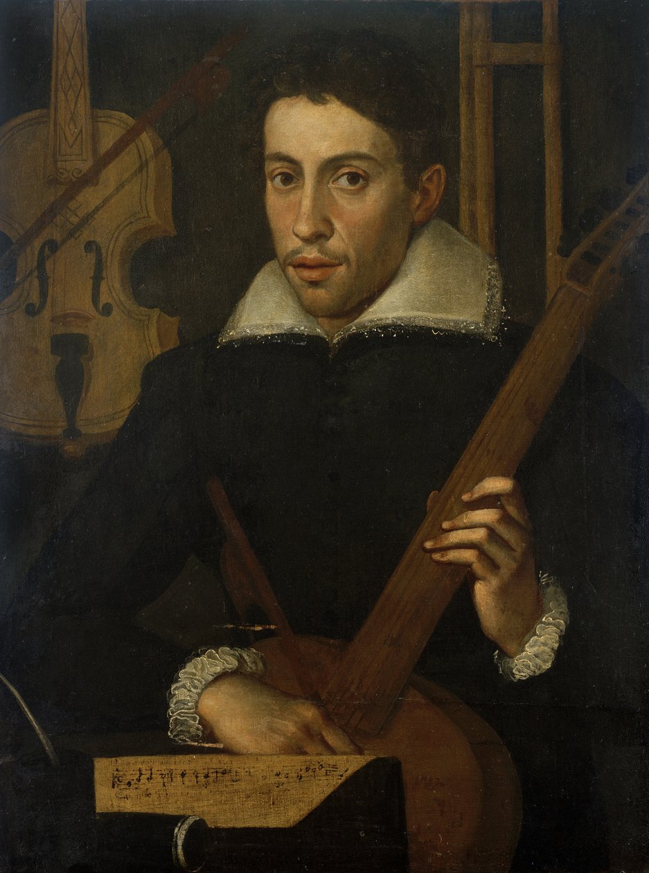 Zenész portréja, c. 1570-1590 alkotó: Italian School