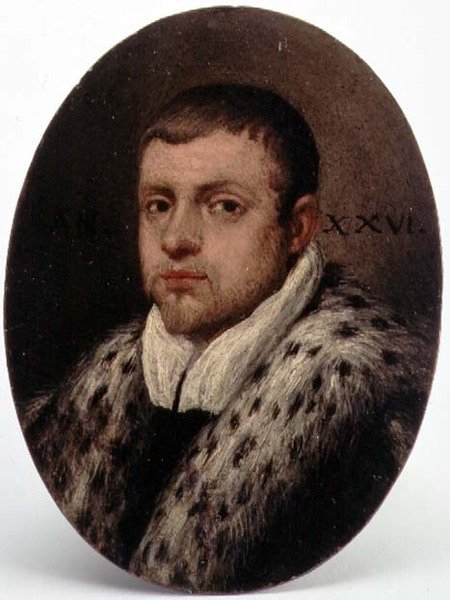 Egy velencei patrícius portréja (olaj, réz) alkotó: Italian School