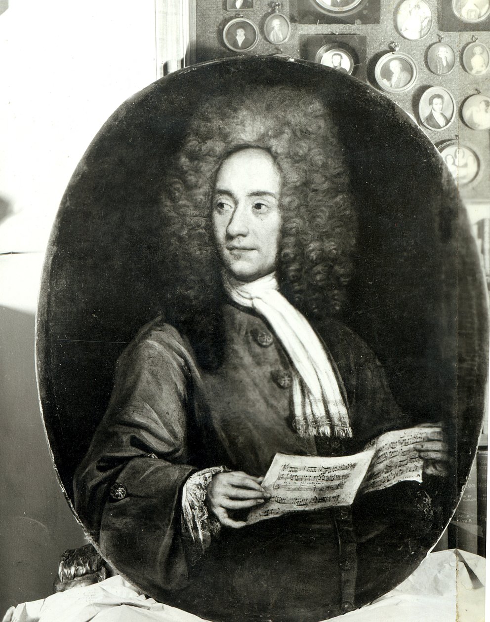 A zeneszerző, Tomaso Giovanni Albinoni (1671-1751) portréja zenei zenével alkotó: Italian School
