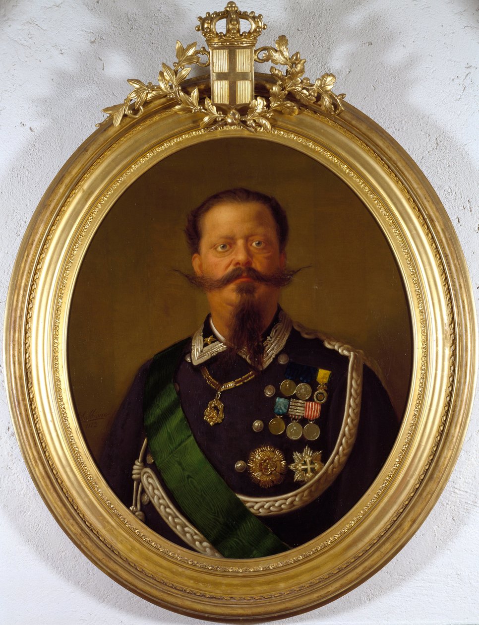 Vittorio Emanuele olasz király portréja (Victor Emmanuel) (Victor-Emmanuel) (1820-1870) Névtelen festmény. 19. század Magángyűjtemény - II. Viktor Emanuel (Vittorio Emanuele II) (1820-1870) olasz király portréja. Névtelen festmény alkotó: Italian School