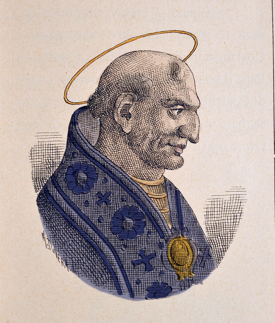 II. Adeodat pápa vagy Dieudonne (672-676) portréja alkotó: Italian School