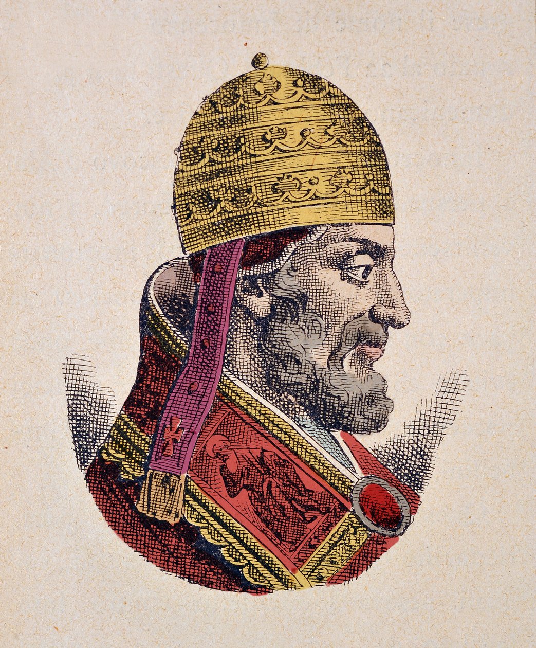 V. Adrián pápa portréja (Adrianus, Hadrianus Hadrianus vagy Adriano) (1276) alkotó: Italian School