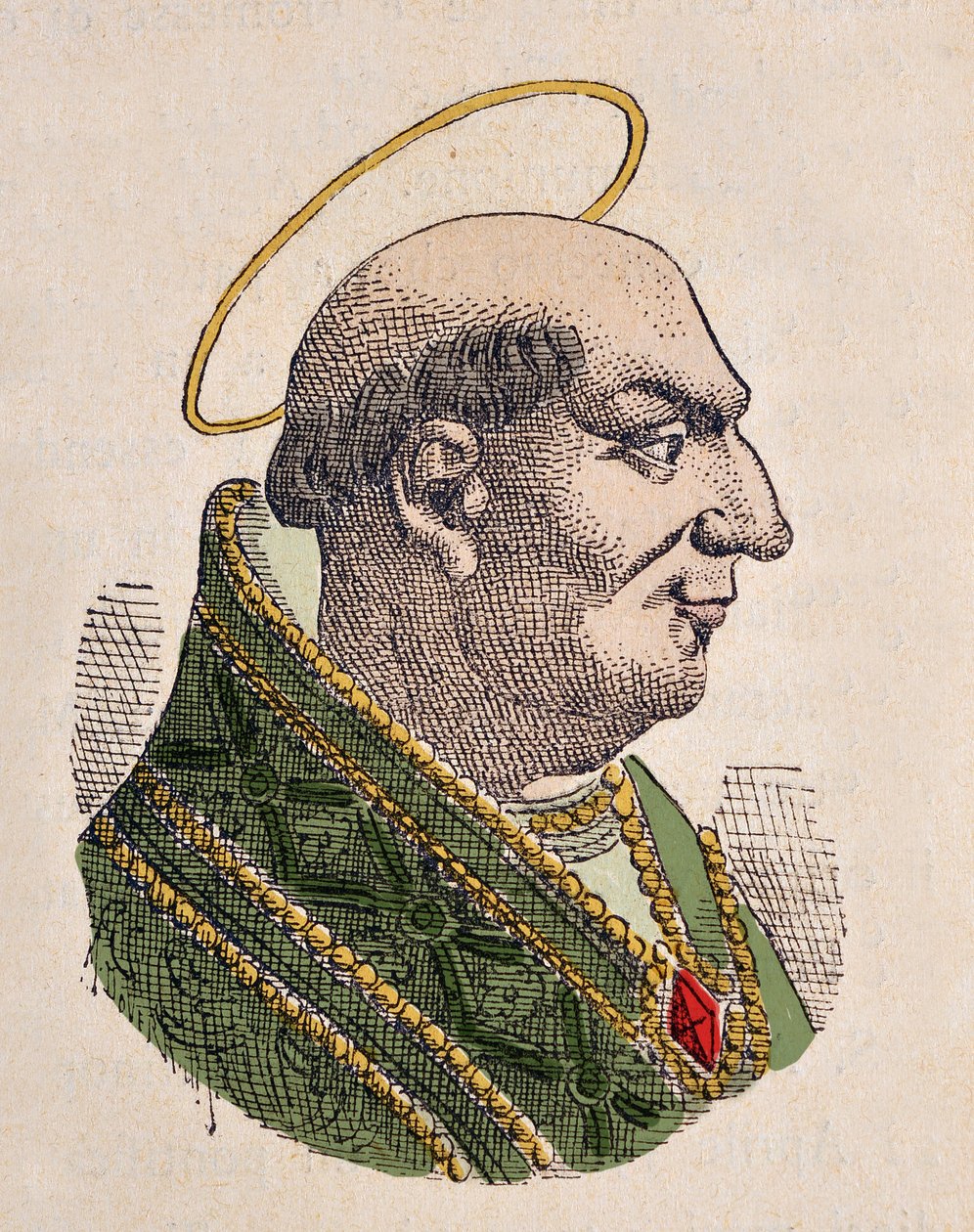 Agapet Ier pápa portréja (Agapit vagy Agapetus vagy Agapito I) (535-536) alkotó: Italian School