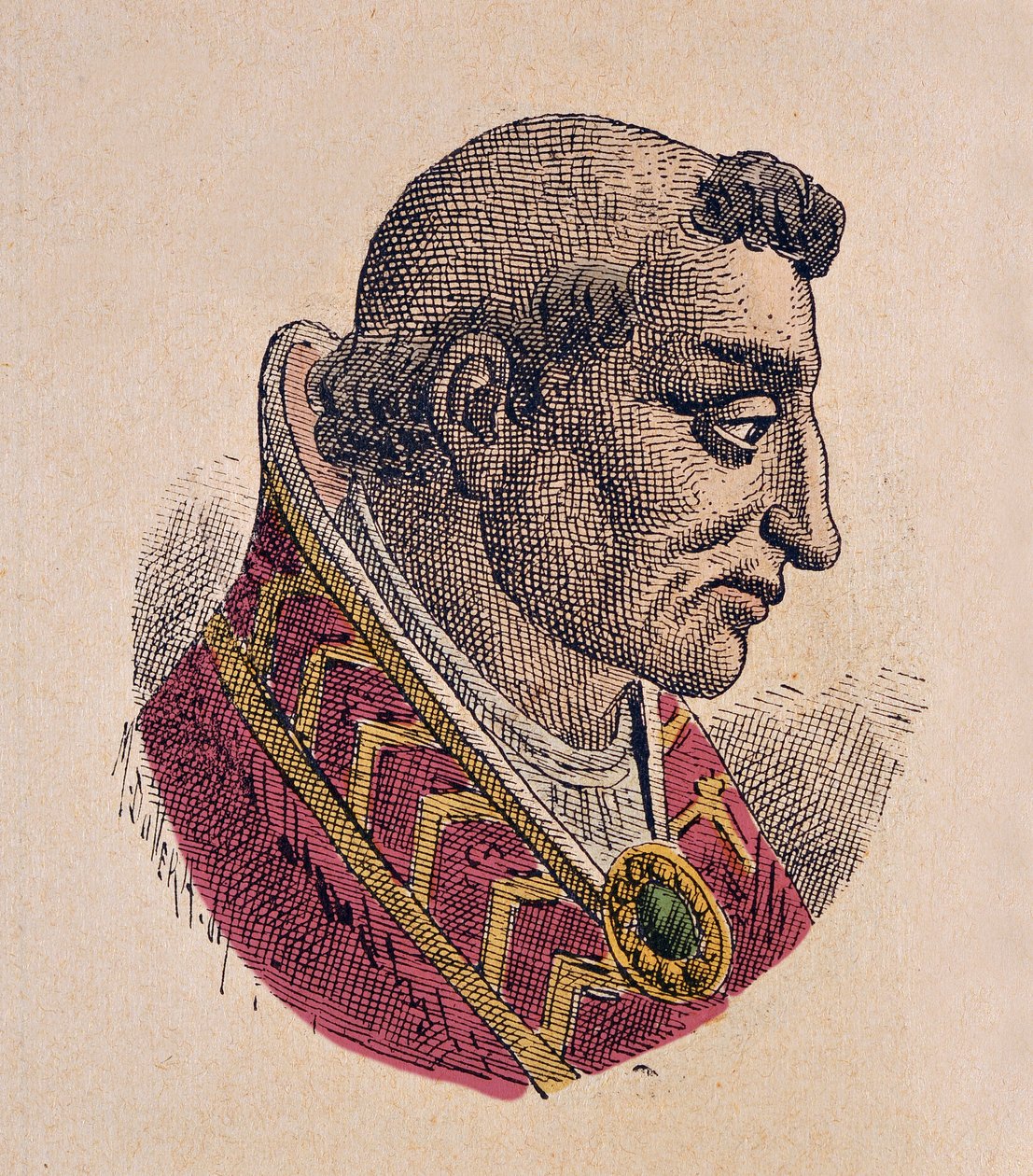 Anasztáz pápa portréja (Anastasius, Anastasio) (911-913) alkotó: Italian School