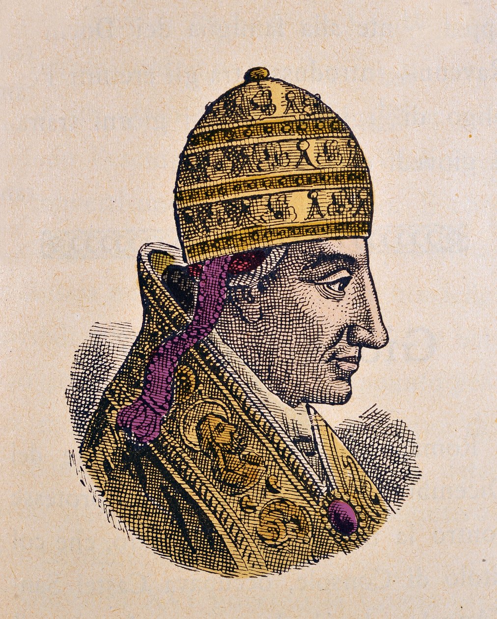 VII. Benoit pápa portréja (benedetto, Benedict vagy Benedictus) (974-983) alkotó: Italian School