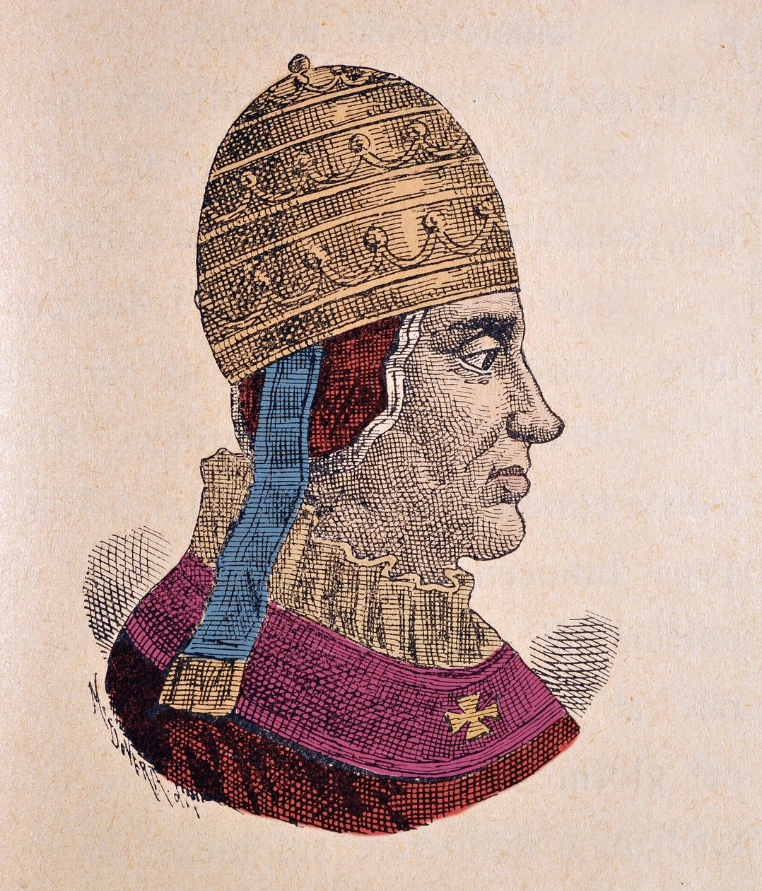 IX. Bonifác pápa (Bonifacius vagy Bonifacio) portréja (1389-1404) alkotó: Italian School