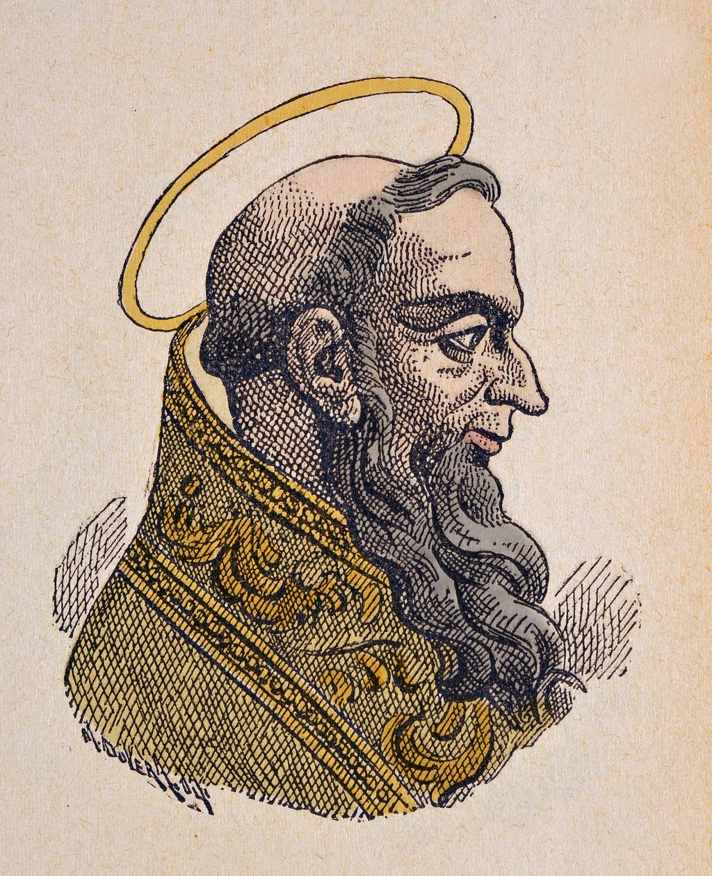 Celestin Ier pápa portréja (Celestine, Celestino vagy Caelestinus I) (422-432) alkotó: Italian School