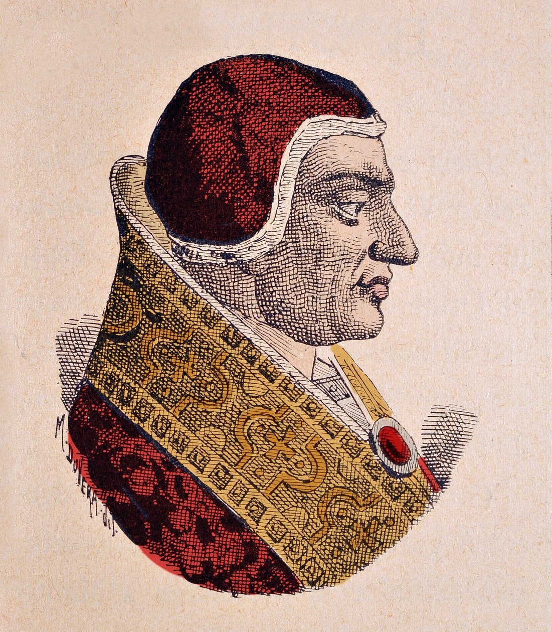 VI. Kelemen pápa portréja (Clemente vagy Clemens) (1342-1352) alkotó: Italian School