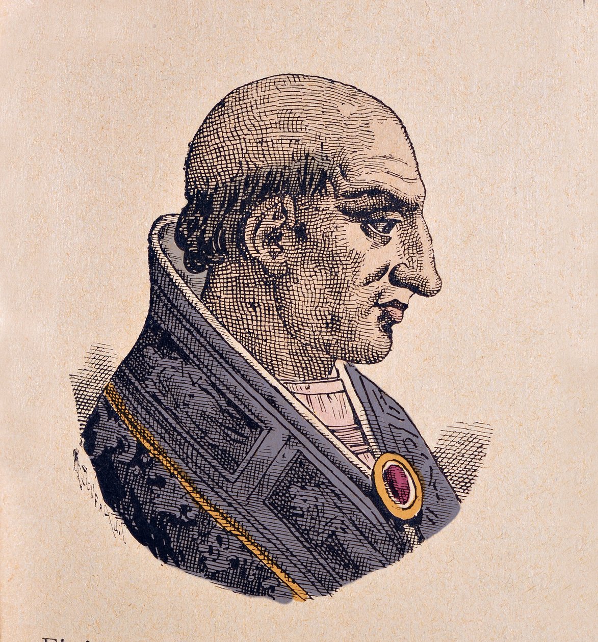 V. Kelemen pápa portréja (Clemente vagy Clemens) (1305-1314) alkotó: Italian School