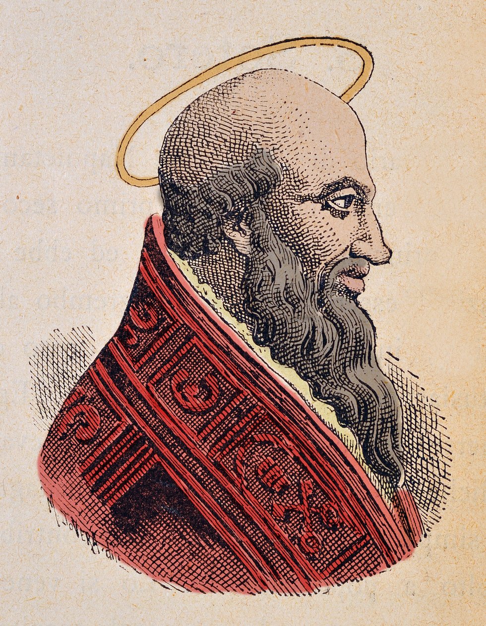 Eleuthere pápa portréja (Eleuterus vagy Eleutherius vagy Eleutherius) alkotó: Italian School