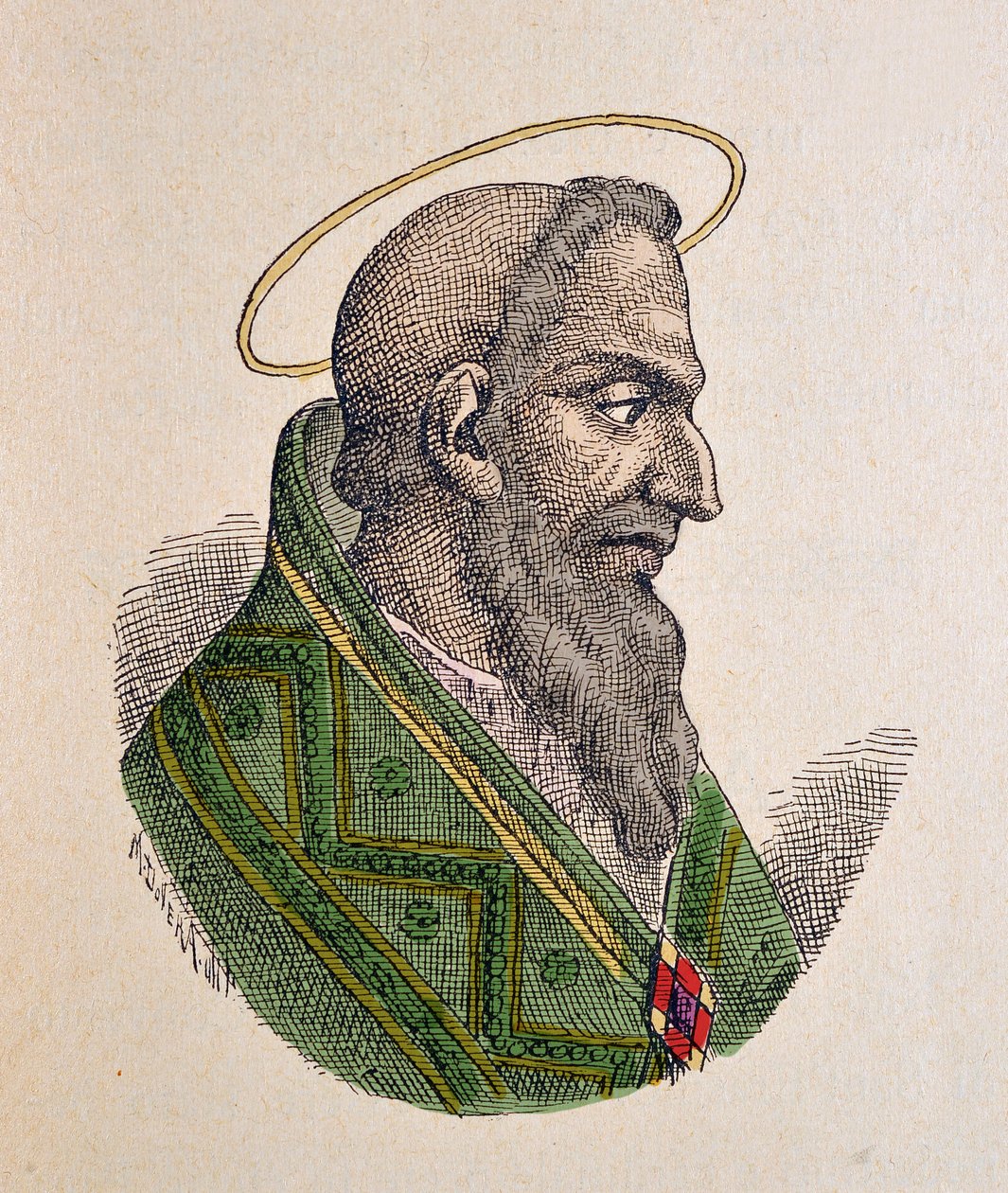 Eugene Ier pápa portréja (I. Eugenius vagy Eugenio) (654-657) alkotó: Italian School