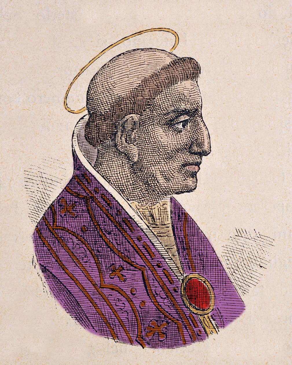 III. Gergely pápa (Gregorio vagy Gregorius) portréja (731-741) alkotó: Italian School