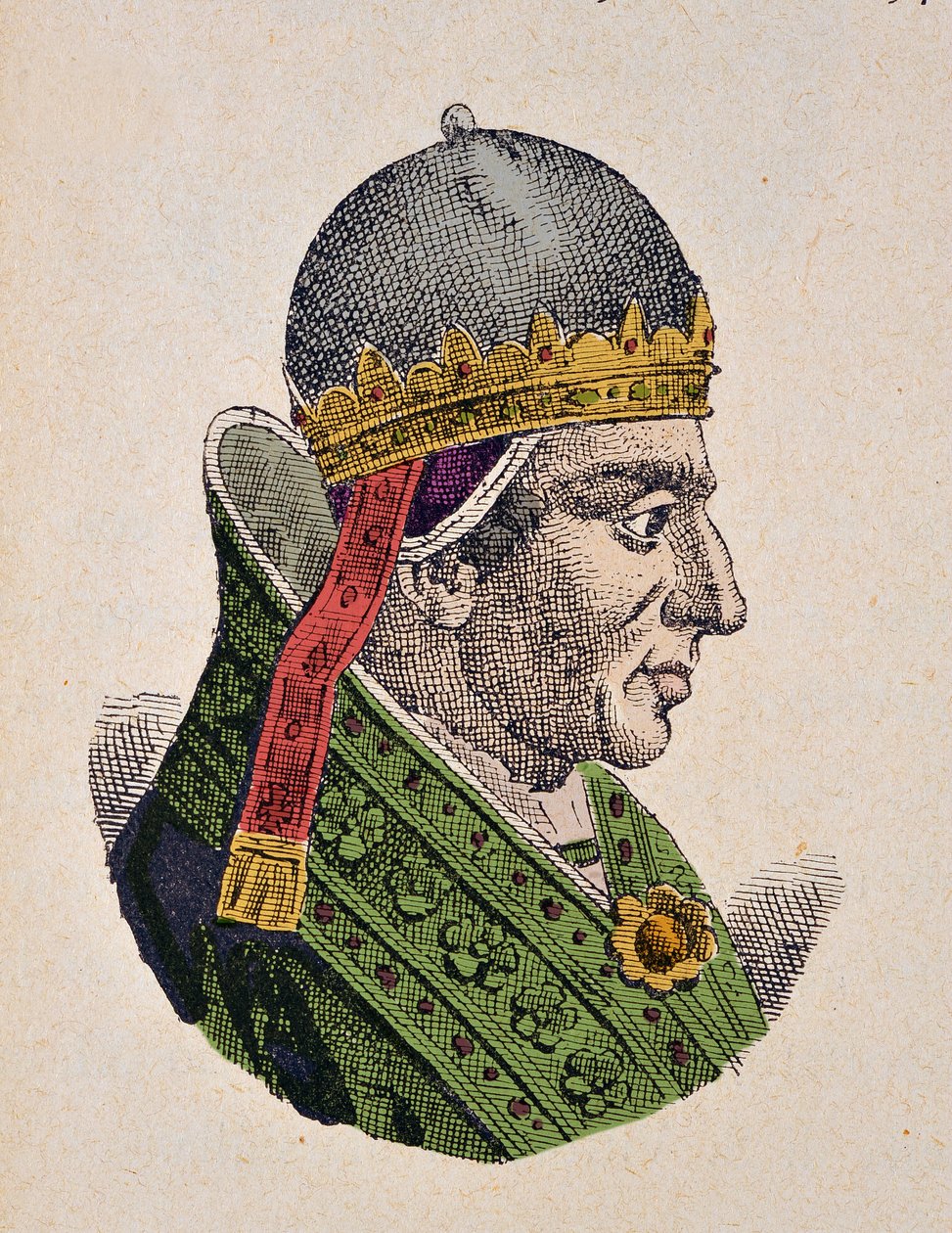 X. Gergely pápa portréja (Gregorio, Gregorius vagy Gregory) (1276) alkotó: Italian School