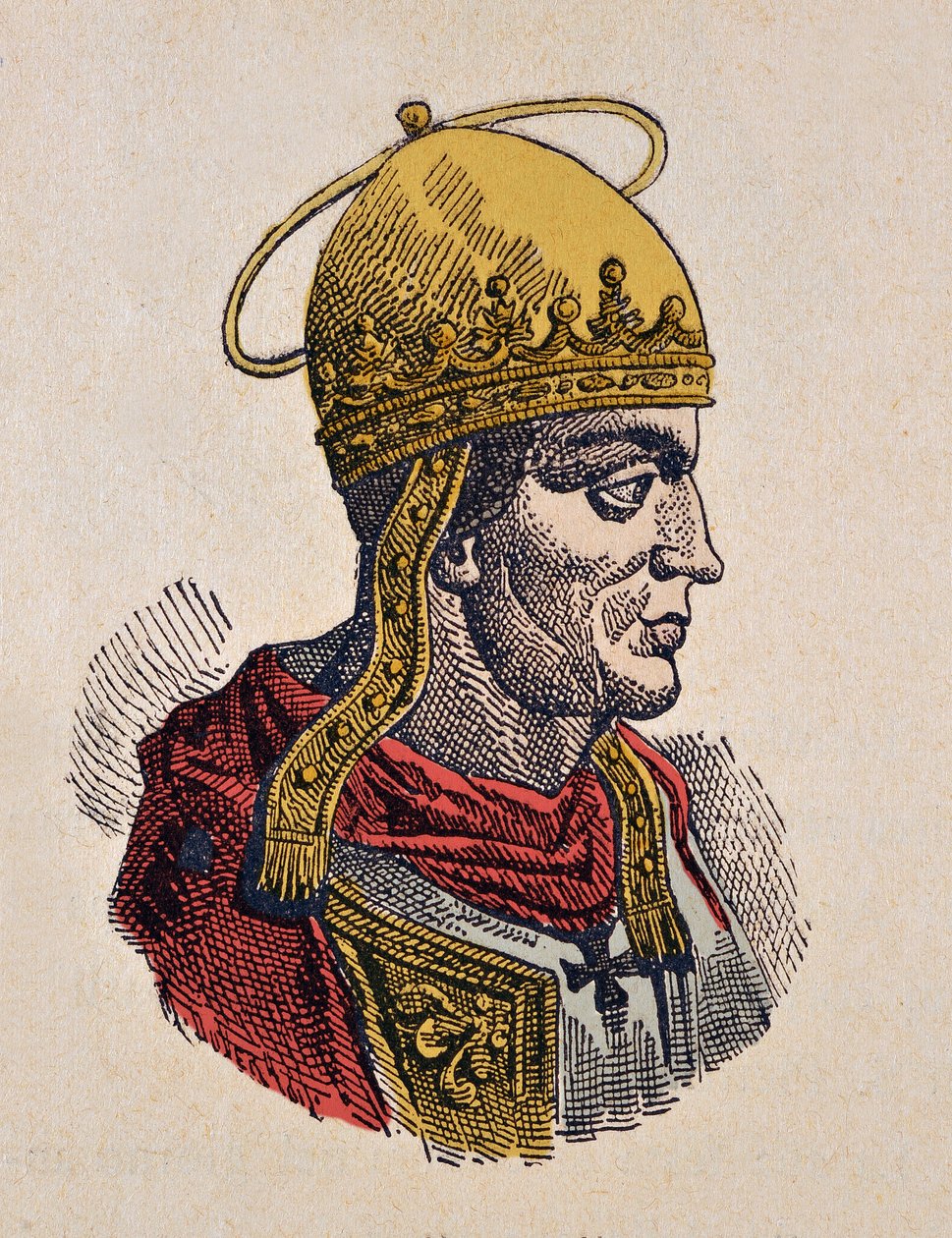 Hilarius pápa portréja (Hilarius vagy Hilarus, Hilary vagy Ilario) (461-468) alkotó: Italian School