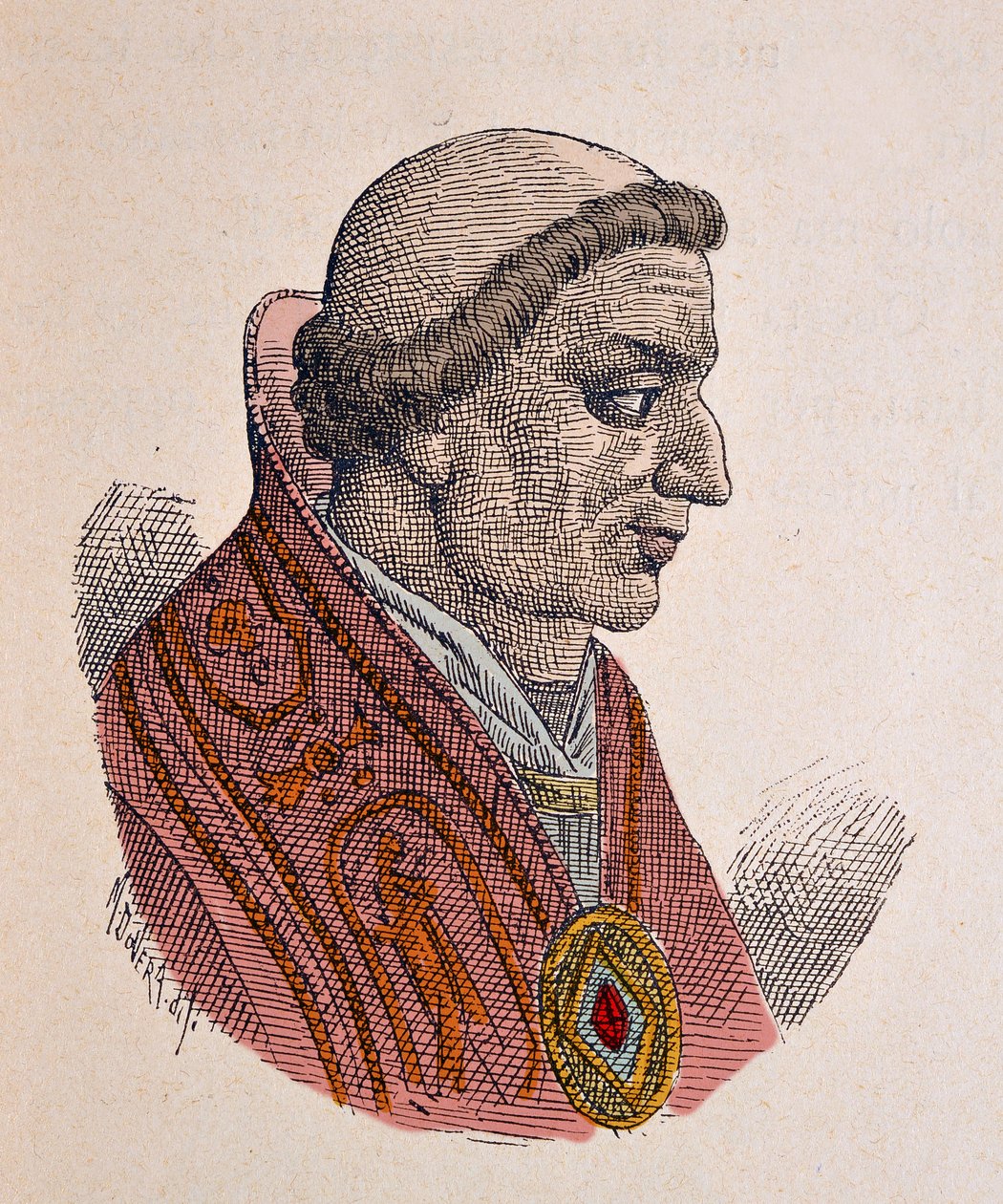 V. János pápa (Giovanni vagy Ioannes) portréja (685-686) alkotó: Italian School