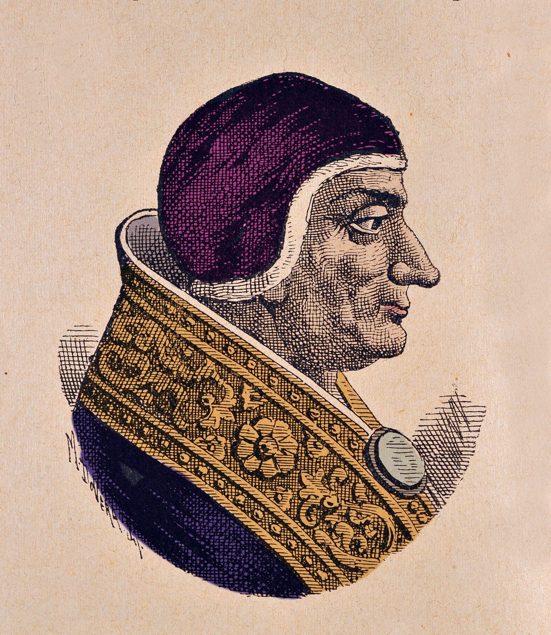 II. Lucius pápa portréja (II. Lucio) (1144-1145) alkotó: Italian School