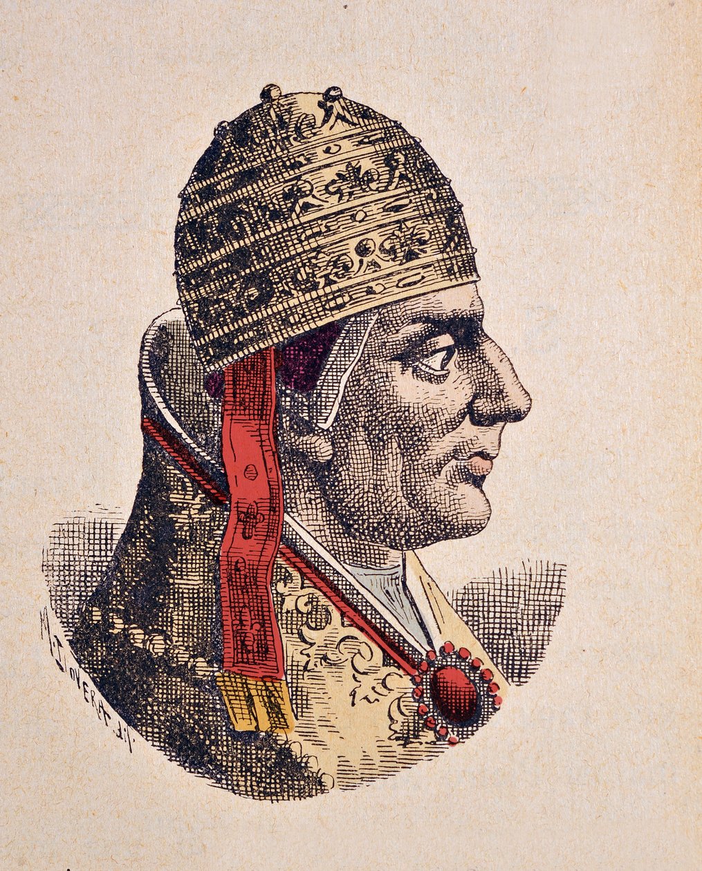 IV. Miklós pápa portréja (Nicola, Nicholas vagy Nicolo vagy Niccolo vagy Nicolaus) (1288-1292) alkotó: Italian School