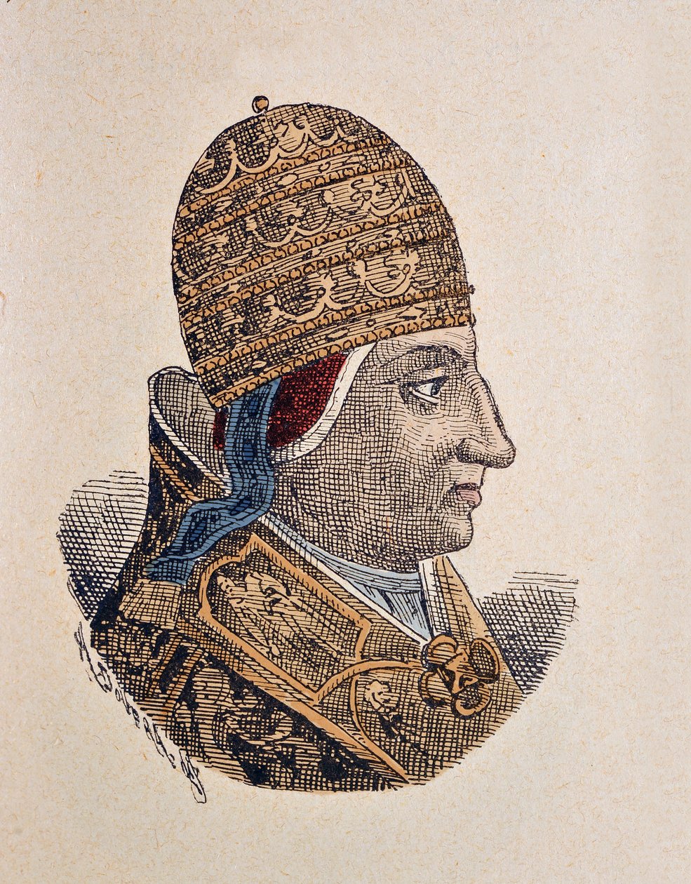 V. Miklós pápa portréja (Nicola, Nicholas vagy Nicolo vagy Niccolo vagy Nicolaus) (1447-1455) alkotó: Italian School