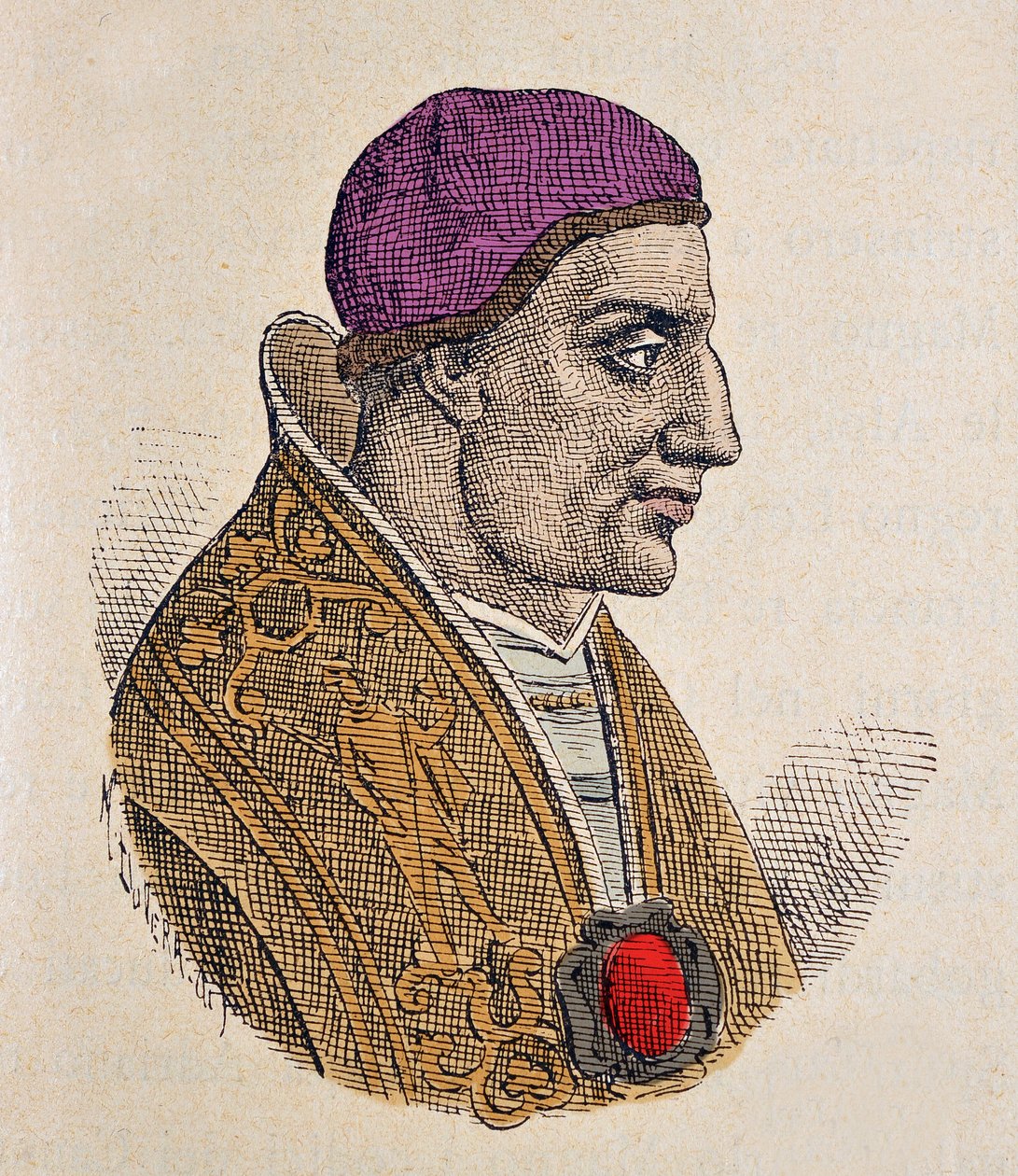 Paul Ier pápa portréja (Paolo, Paulus) (757-767) alkotó: Italian School