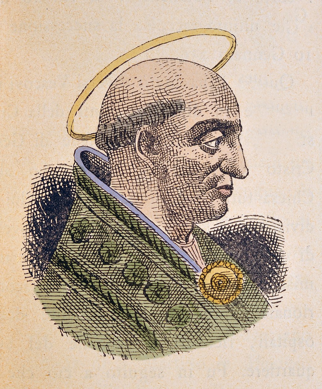 Pontien pápa portréja (ou Pontianus vagy Pontianus vagy Ponziano) (230-235) alkotó: Italian School