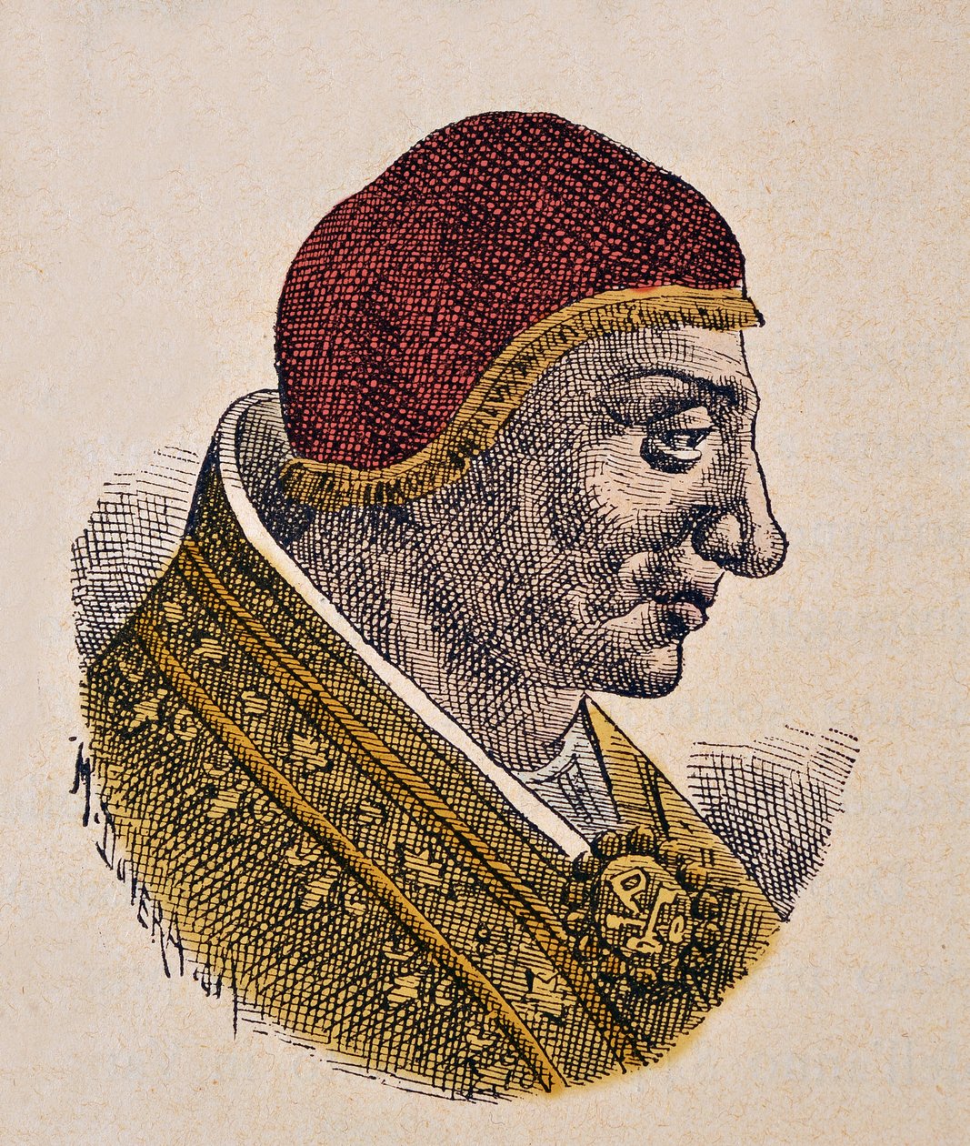 II. Serge pápa portréja (Sergius, Sergio) (844-847) alkotó: Italian School