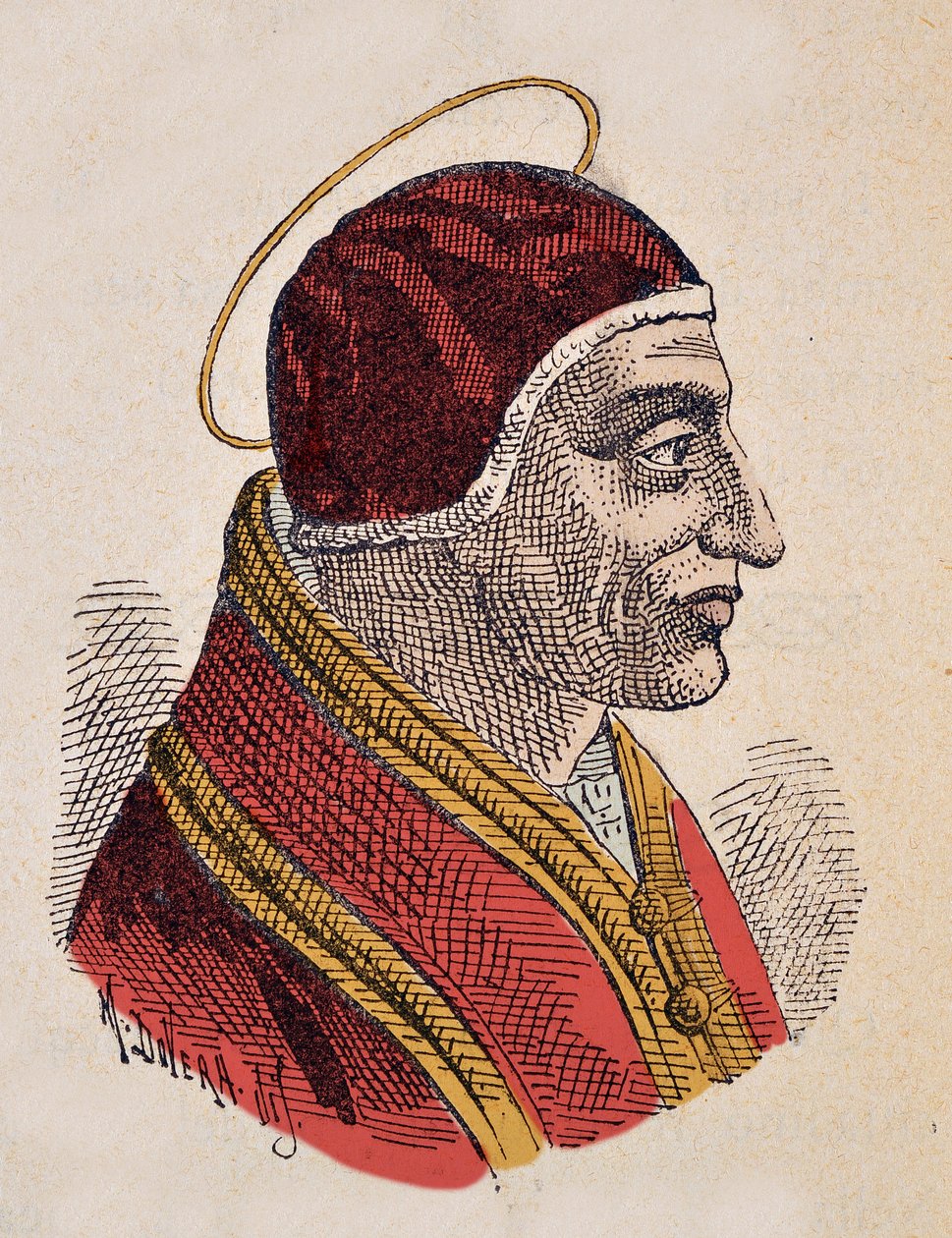 Sixte pápa portréja (Sixtus vagy Sisto) (258) alkotó: Italian School