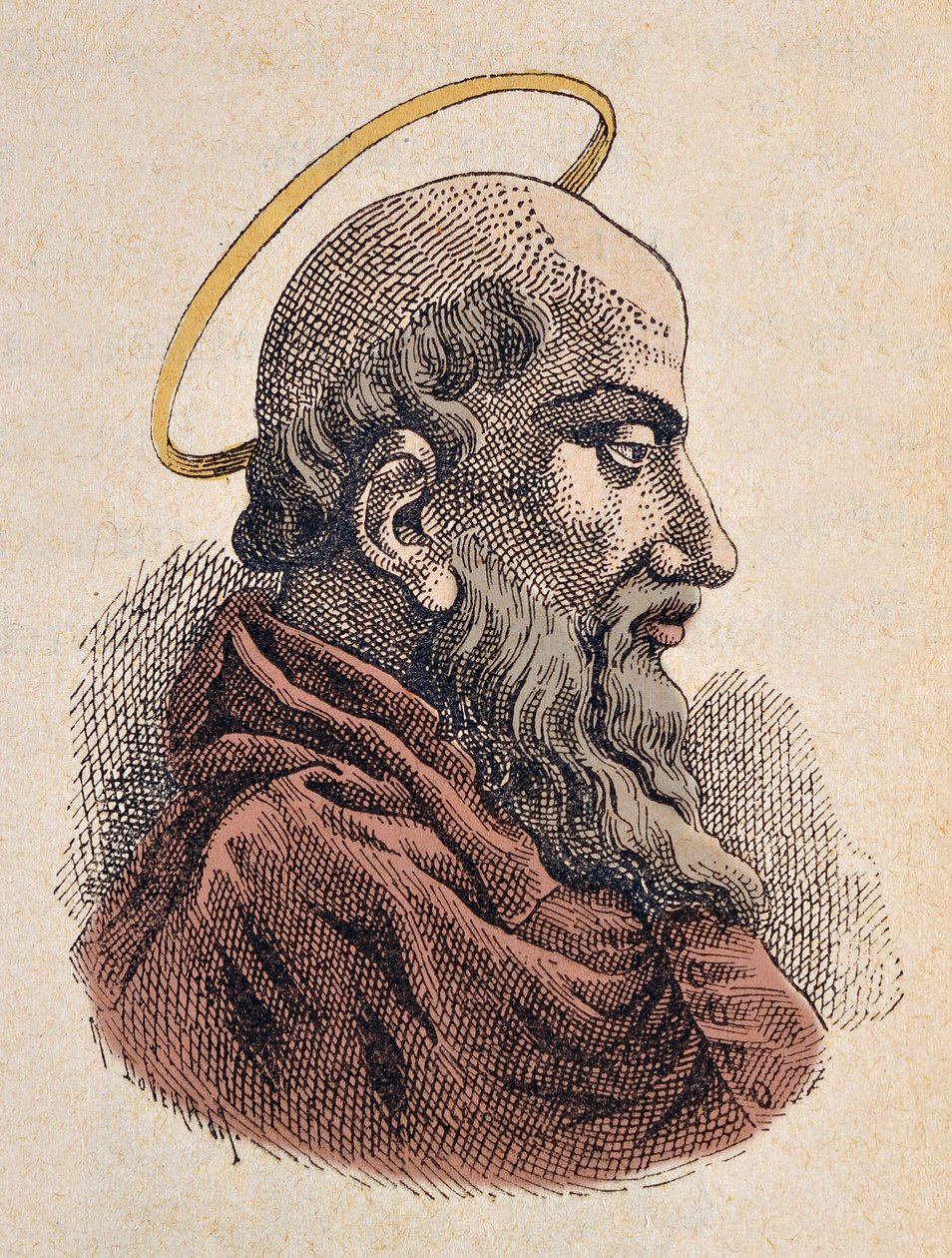 Sixte Ier pápa portréja (Xyste vagy sixtus vagy sisto I) (115-125) alkotó: Italian School
