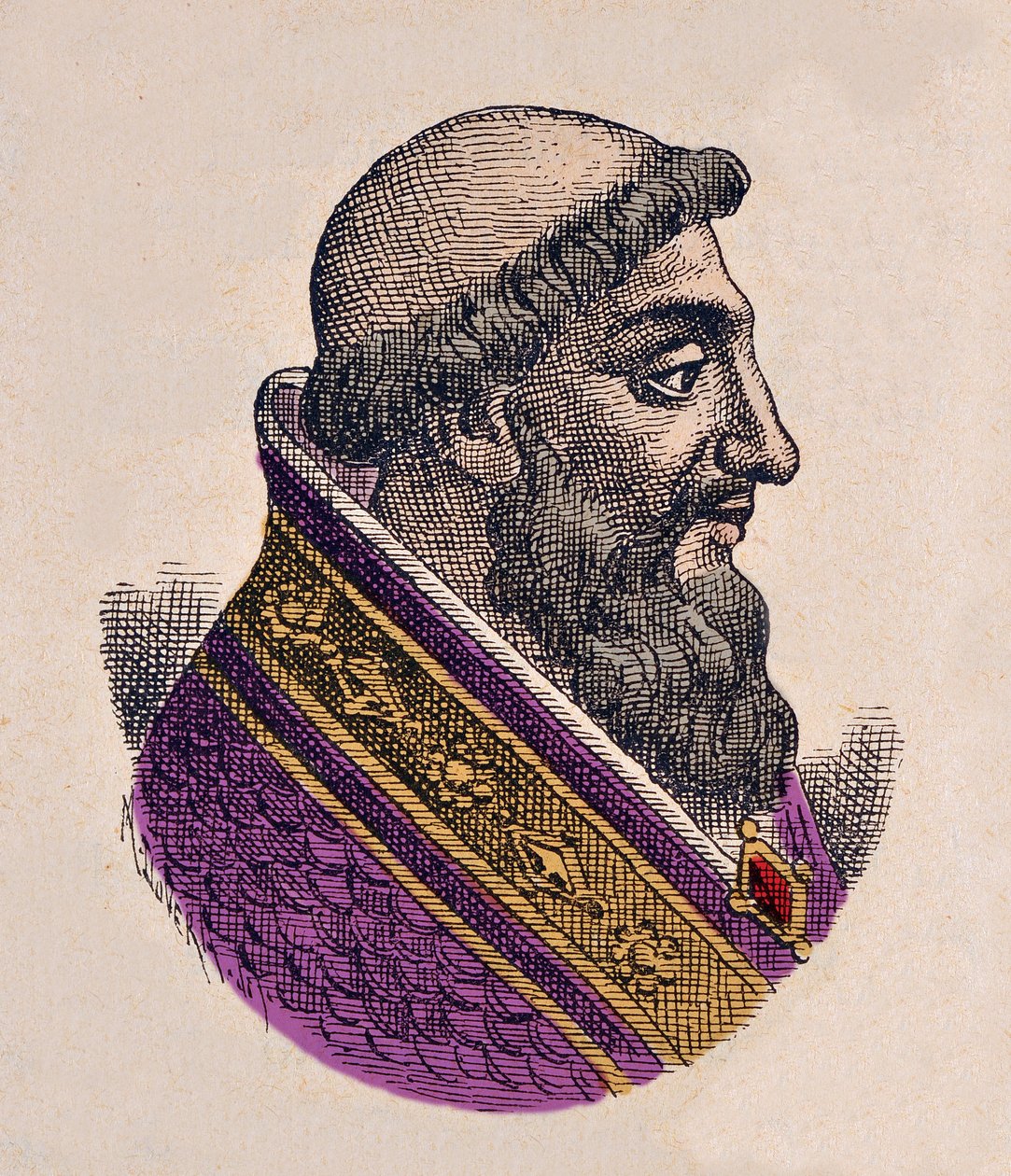II. Viktor (Vittore) pápa portréja (1055-1057) alkotó: Italian School
