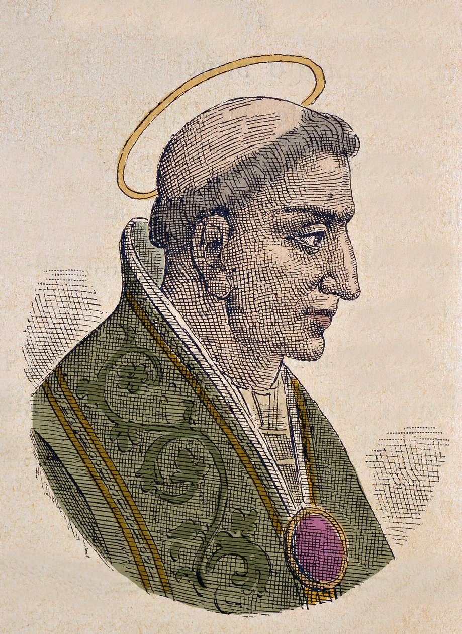 Zakariás pápa portréja (Zachary vagy Zacharias vagy Zaccaria) (741-752) alkotó: Italian School