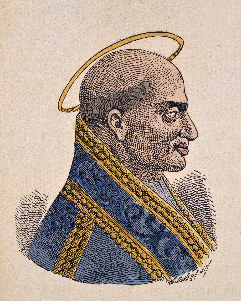 Zephyrin pápa portréja (Zephyrinus vagy Zefirino vagy Zefferino) (199-217) alkotó: Italian School