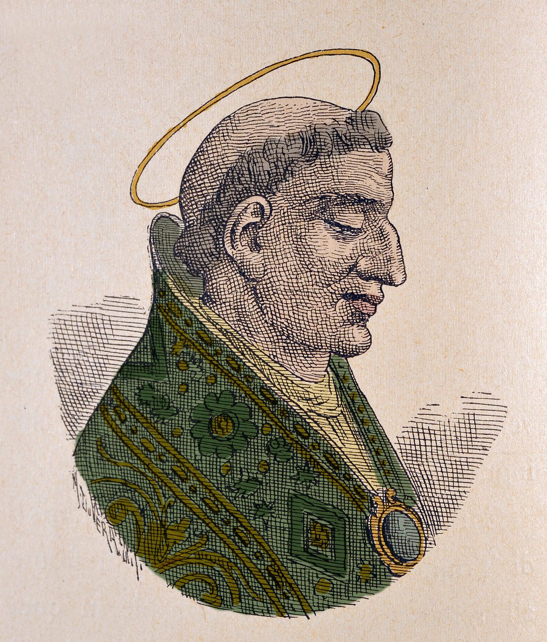 Szent Agathon pápa (Agatho vagy Agatone) portréja (678-681) alkotó: Italian School