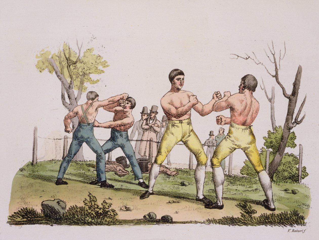 Pugilisták, 31. tábla a Nemzetek történetéből (akvatinta) alkotó: Italian School