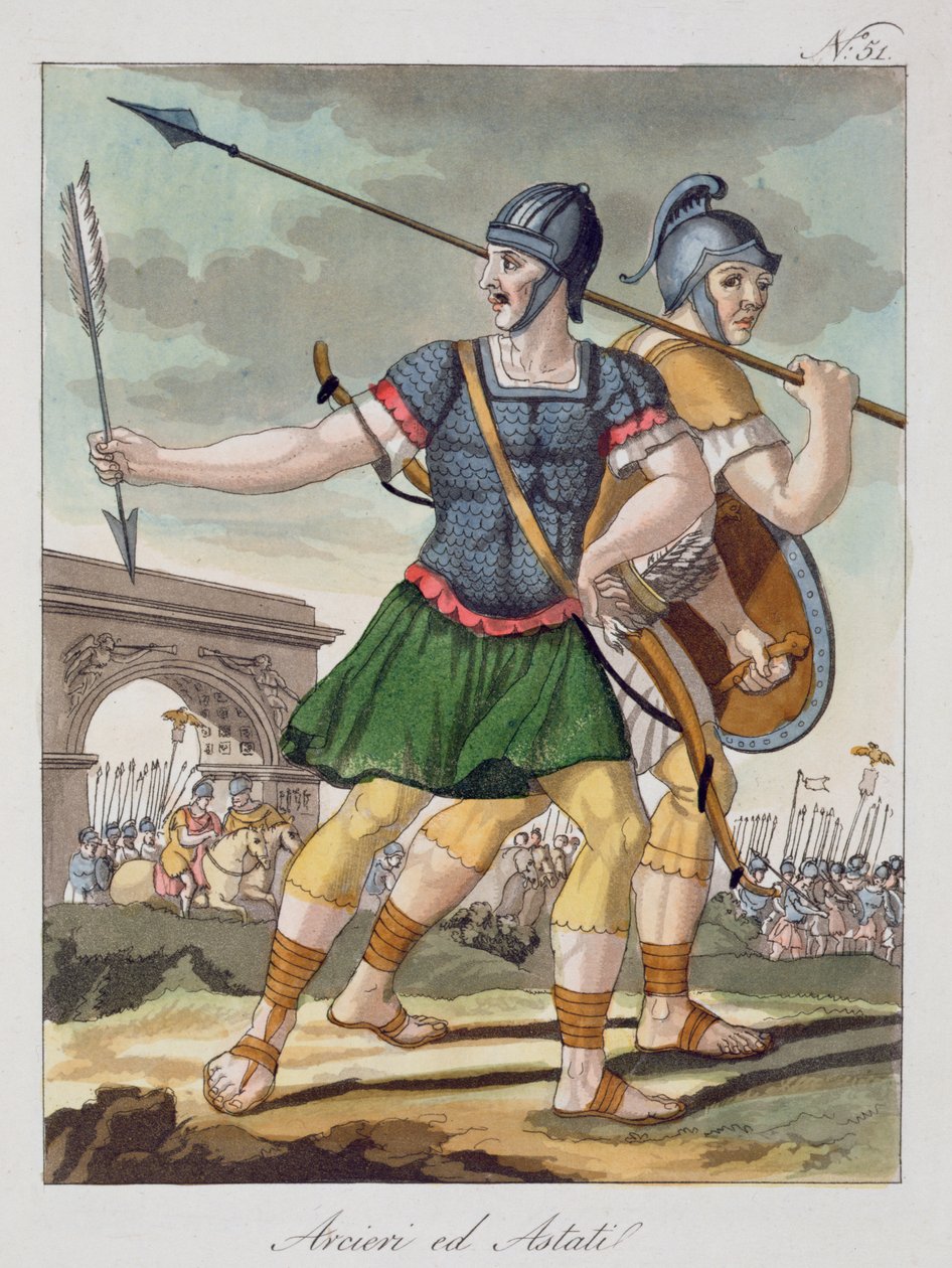 Római íjászok, LAntica Romából, 1825 alkotó: Italian School