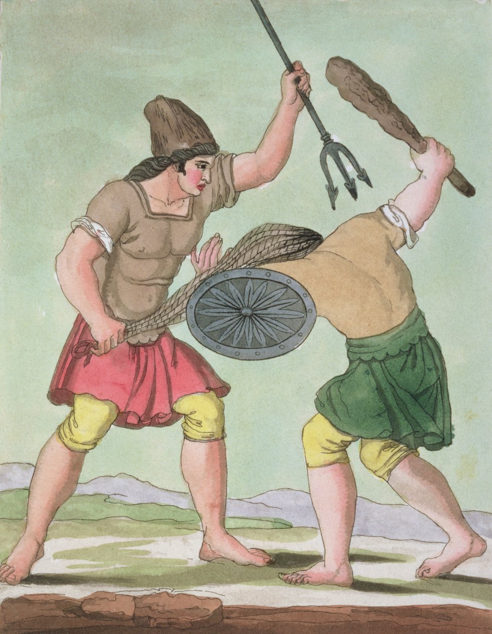 Római gladiátorok, LAntica Roma, 1825 alkotó: Italian School
